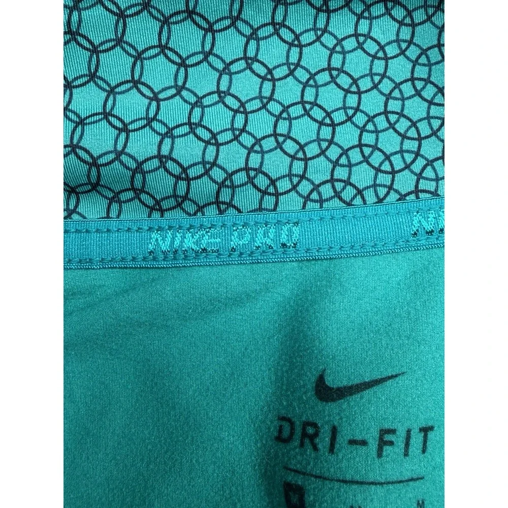 Nike Pro Pullover Men's Medium Blue Geometric All-Over Print Long Sleeve 1/4 Zip